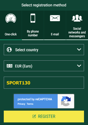 Процесс регистрации на Betwinner.com